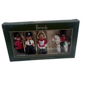 Harrodsburg of London Gulliver’s People England 4 Figures Harrods Ornaments VTG